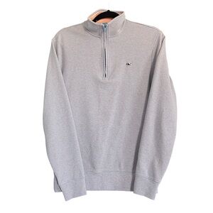 Vineyard Vines Women’s Quarter Zip Pink Blue Micro Stripe size XS